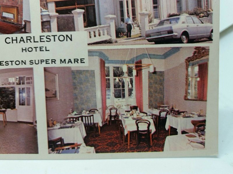 Charleston Hotel Madeira Road Weston Super Mare Somerset Vintage Postcard 1970s