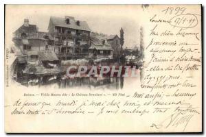 Postcard Old Rennes Old house called Le Chateau map Rocky 1899