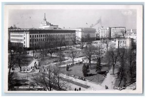 Bulgaria Postcard Aerial View from Sofia 1958 Posted Vintage RPPC Photo