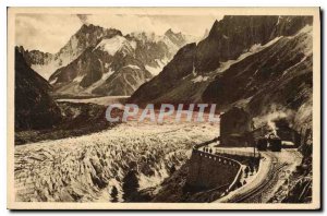 Old Postcard Chamonix Mont Blanc (Haute Savoie) The Sea of ??Ice for the Hote...