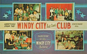 Chicago IL Windy City Postcard Club Multi-View Members Postcard
