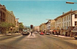 Danbury Connecticut~Main Street~Big Truck @ Traffic Light~VW Beetle~1960s Pc