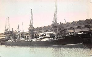 Wray Castle Cargo Steam Ship Tinted Real Photo RPPC Postcard