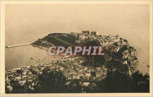 Old Postcard Monaco Principality The rock saw the large cornice