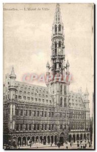 Old Postcard Brussels City Hall