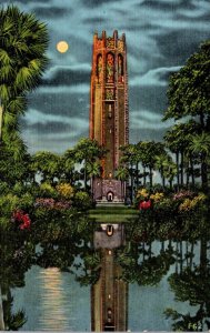 Florida Lake Wales Mountain Lake Sanctuary Singing Tower At Night