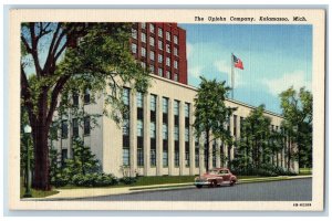 Kalamazoo Michigan MI Postcard The Upjohn Company Building Exterior c1940's Cars