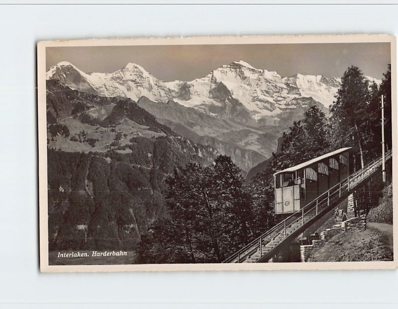 Postcard Harderbahn Interlaken Switzerland