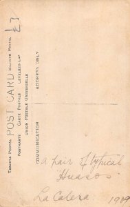 A812 Ethnic Pair Chilian Huaso Farm laborers Horse La Calera 1909 RPPC postcard