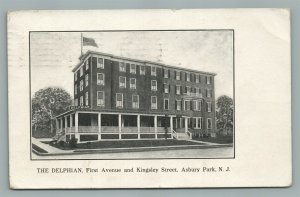 ASBURY PARK NJ DELPHIAN HOTEL ANTIQUE POSTCARD