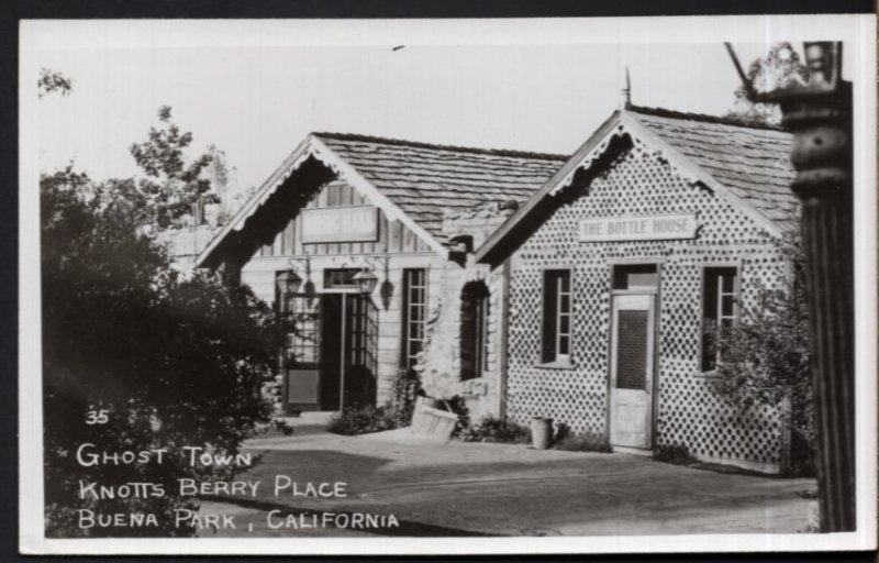 California BUENA PARK Knott's Berry Farm Ghost Town Bottle House - RPPC