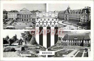 Postcard Modern Rennes The Palace Theater Trade Garden Tabor The courthouse