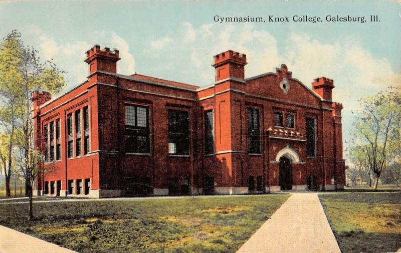 Galesburg Illinois Gymnasium Knox College Antique Postcard K20000