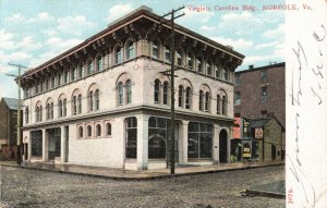 Postcard Virginia Carolina Building Norfolk Virginia AB8 