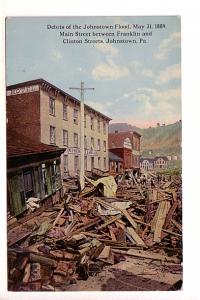 Debris Johnstown Flood, 1889, Main Street, Johnstown, Pennsylvania