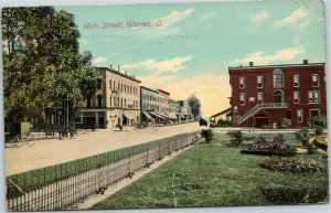 postcard Main Street, Warren, Ohio