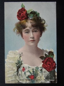 Actress MISS NINA BOUCICAULT c1905 Postcard by Raphael Tuck 4408