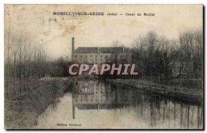 Old Postcard Romilly sur Seine Canal mill