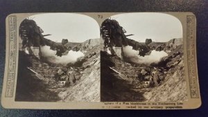 WWI, Capture of a blockhouse, Hindenburg Line at Croiselles,wrecked by artillery