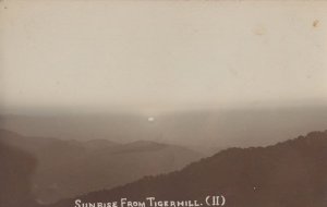 Tiger Hill Darjeeling Miniature Sunrise Real Photo Indian Postcard