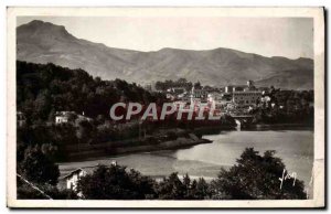 Old Postcard Hendaye Cote Basque Old Town and the Bidasoa