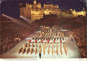 BR91279 floodlighting edinburgh castle and tattoo military militaria  scotland