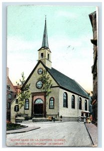 1900-10 Notre Dame De La Victoire Quebec Canadian Vintage Postcard F28E