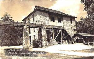 Mitchell IN Hamer's Mill Spring Mill State Park RPPC Postcard