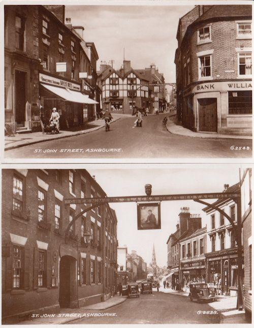 St John Street Ashbourne Derby 2x Old Real Photo Postcard s