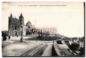 Old Postcard Angouleme Cathedrale Saint Pierre and Rempart Desaix