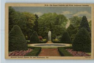 Linen Postcard-Longwood Gardens-Pennsylvania/Delaware