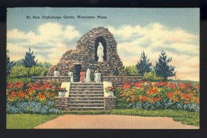 Worcester, Massachusetts/MA Postcard, St. Ann Orphanage Grotto