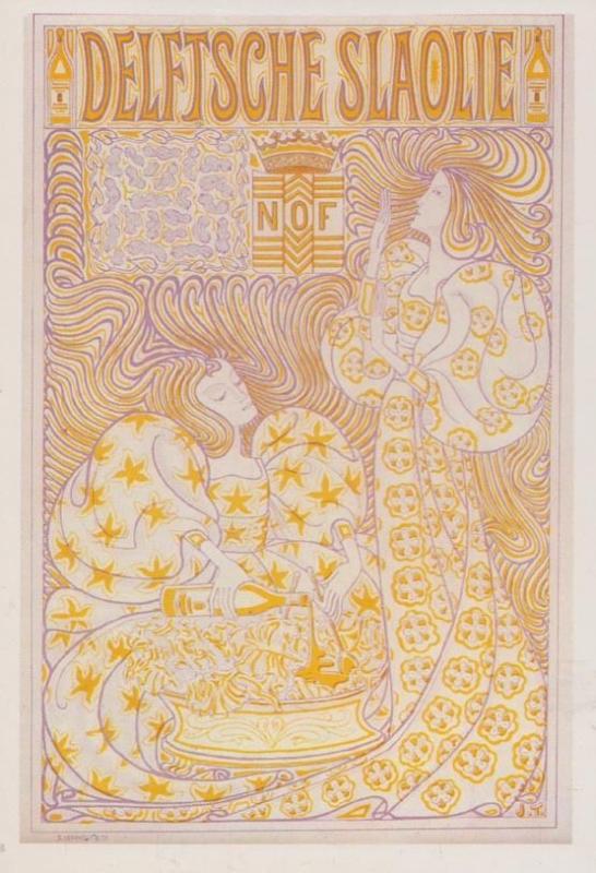 German Salad OIl Delftsche Slaloie Jan Toorop Victorian Poster Postcard