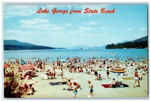 c1960's New Million Dollar Beach Scene Lake George New York NY Unposted Postcard