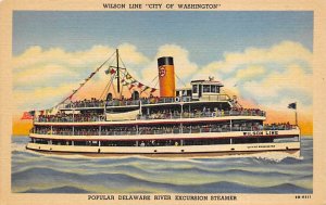 City Of Washington River Steamship Wilson Line Ferry Boat Ship 