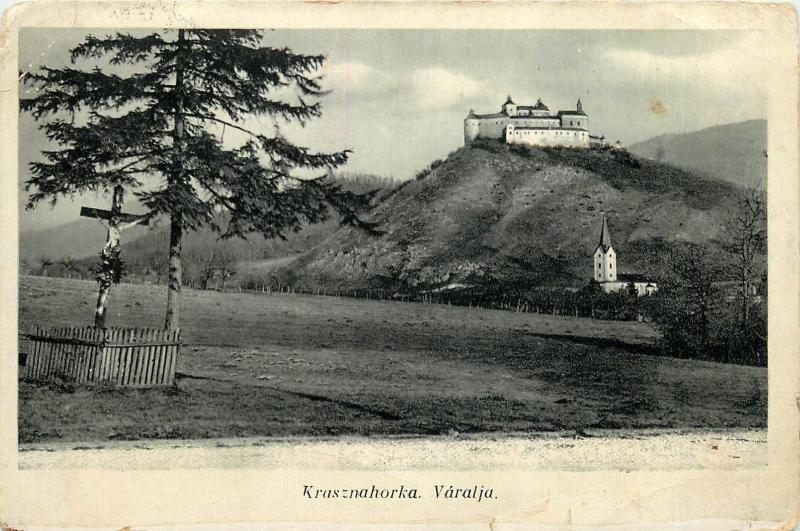 Slovakia Krasna Castle Krasznahorka Varalja 1930s postcard