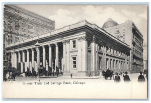 c1910's Illinois Trust And Savings Bank Exterior Chicago Illinois IL Postcard