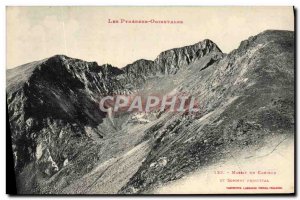 Old Postcard Massif Du Canigou and main summit