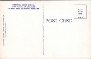 Postcard Chemical Corps School Fort McClellan Alabama AL