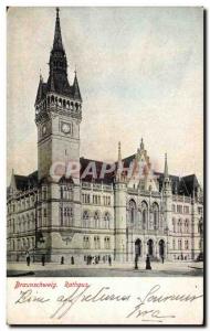 Old Postcard Braunschweig Rathaus