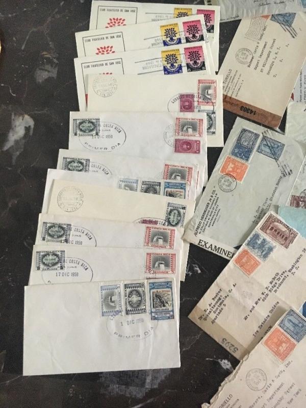 Stunning 75 Latin America Censored  First Day Covers FDCs AirMail Lot