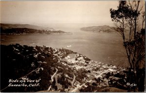 RPPC Aerial View of Sausalito CA Vintage Postcard A51