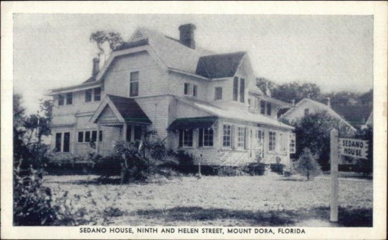 Mount Dora FL Sedano House 9th & Helen Streets Postcard