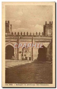 Old Postcard Fez Morocco Bulwark Meehouar Bab Dekakene