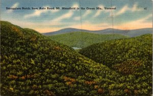 MT Mansfield VT Smuggler Notch Auto Road Green Mountain  vtg postcard