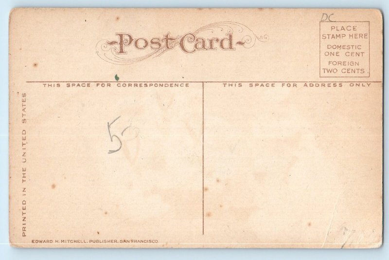 c1910's US Navy Sailor Playing Cards On Board United State Warship Postcard