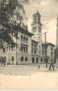 UDB Rotograph Postcard 3579. Post Office, Savannah GA, Posted 1906