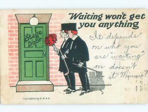 Pre-1907 comic WAITING WON'T GET YOU ANYTHING - SEXUAL REFERENCE o3138