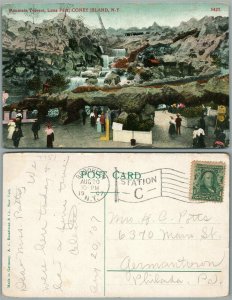 BROOKLYN N.Y. CONEY ISLAND LUNA PARK HELTER-SKELTER ANTIQUE POSTCARD