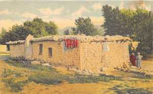 New Mexico 1940s Postcard Jacals or Mud Huts House